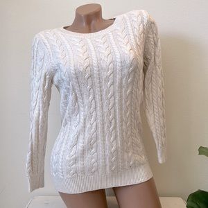 H&M Cable Knit Long Sleeve Sweater